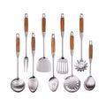 Stylish high-quality wood and steel cooking utensils.